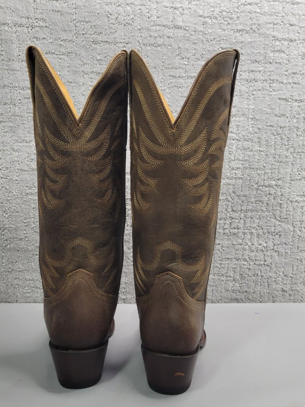 Tecovas The Annie Women's Size US 7B Cafe Goat Leather Cowgirl 14" Boots - Picture 4 of 9
